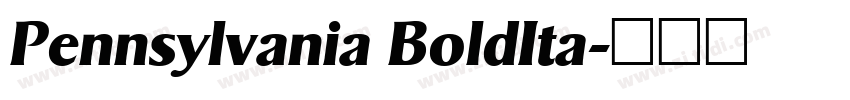 Pennsylvania BoldIta字体转换
